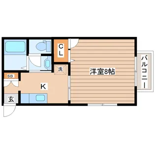 リベルティーA【1階】の間取り