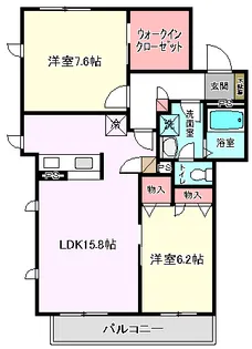 ヴェルジェポワール【SHM】【3階】の間取り
