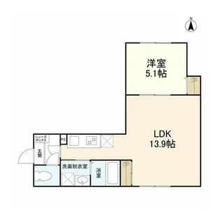 ウェルスクエアイズム下北沢【2階】の間取り