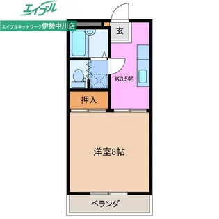 川方マンションII【2階】の間取り