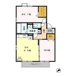 メゾン・ラ・パトリアE【2階】の間取り