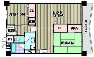 泉北若松台AB住宅 壱号棟【14階】の間取り