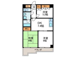 ルミエール葛野大路【4階】の間取り