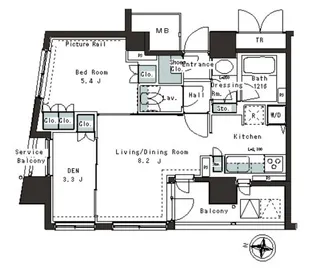 パークアクシス本郷の杜【12階】の間取り