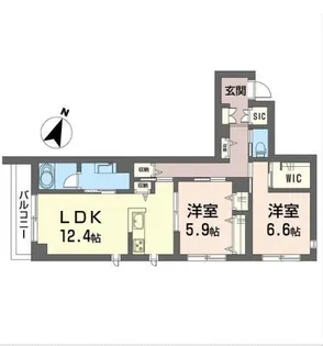 ウィステリア ベール【2階】の間取り