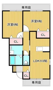 ディアコート弐番館B【1階】の間取り
