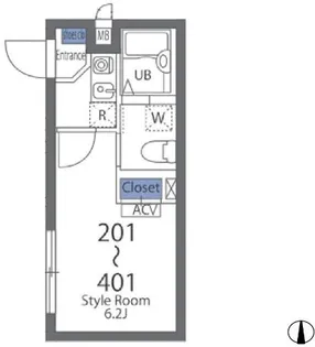 バークレーン中延【2階】の間取り