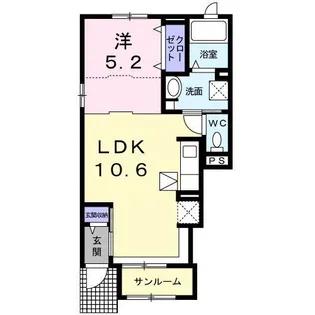ファインアベニューV【1階】の間取り