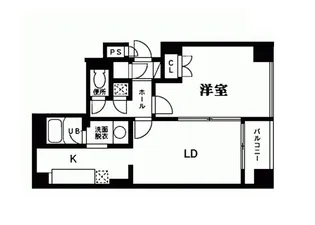 エストライフ勝どき【6階】の間取り