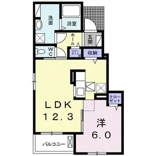 カーサ・ソレイユ III【1階】の間取り