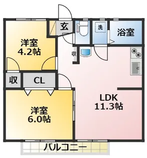 サンシティ南風【2階】の間取り