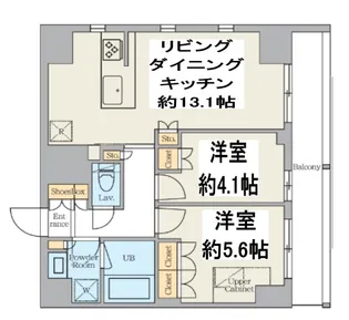 クレストコート東日暮里【8階】の間取り