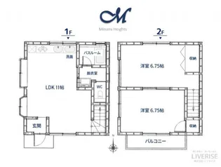古河市下辺見メゾネットの間取り