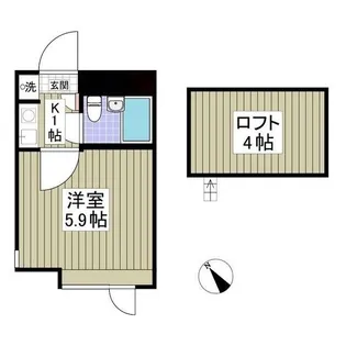 ジュネパレス柏第49【1階】の間取り