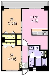 秋山マンション【2階】の間取り