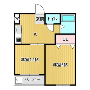 ハイツ相生【2階】の間取り