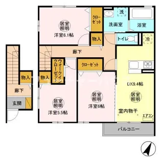 レイクビューみなみ【2階】の間取り