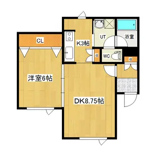 カレッジヒルズ【2階】の間取り