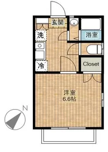 ラ・ペリエール【1階】の間取り