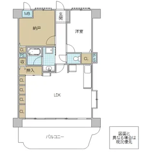 ライオンズマンション水戸【8階】の間取り