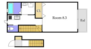 SKY VISTA【2階】の間取り