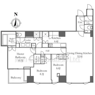 三田ガーデンヒルズ パークマンション【6階】の間取り