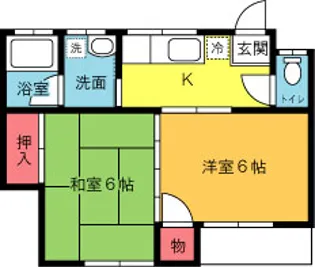 コーポ小山【1階】の間取り
