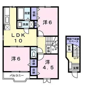 マジョリテC【2階】の間取り