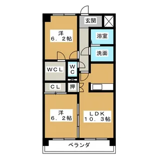 サンハイム【3階】の間取り