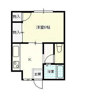 レヴール綾田【1階】の間取り