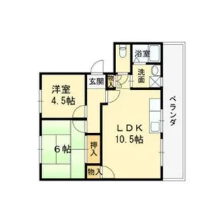 メルベーユ二見A・B・C【2階】の間取り