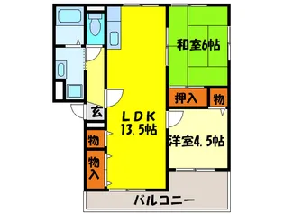 サファージュ高石B棟【3階】の間取り