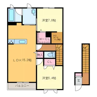 メゾン・アリエッタ【2階】の間取り