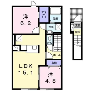アクア フィールド【2階】の間取り