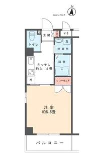 スターブル溝ノ口【6階】の間取り