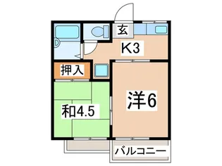 フラットハイヌ-ン【2階】の間取り