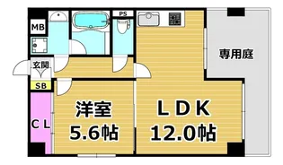 フラッツパーク塚本【1階】の間取り