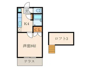 レスト若園【1階】の間取り