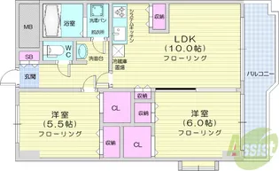 エクセルフラッツ【4階】の間取り