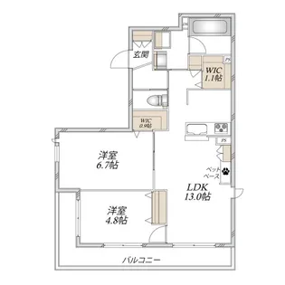 Bella casa【3階】の間取り