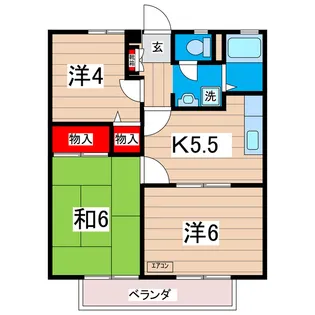 オークハイツ【1階】の間取り
