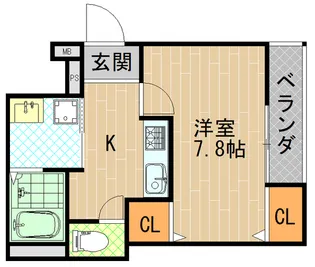 フジパレス滝井元町II番館【3階】の間取り