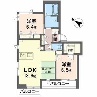 ベレオS.K【3階】の間取り