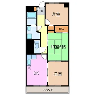 サンハウス野並【4階】の間取り