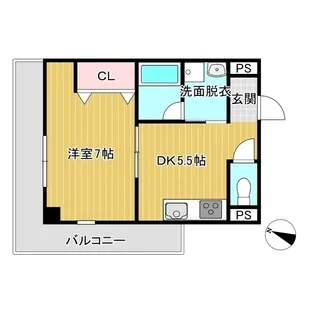 YKK西町【4階】の間取り