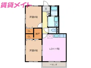 グラシアフィス霞ヶ浦 3番館【1階】の間取り