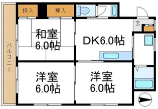 荒川マンション【1階】の間取り