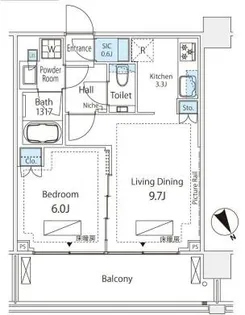 シティタワー新宿【21階】の間取り