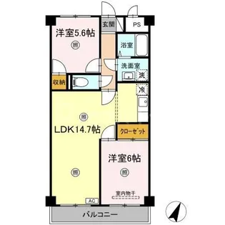 シティパル瑞江【3階】の間取り