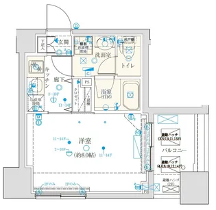クレイシア門前仲町【6階】の間取り